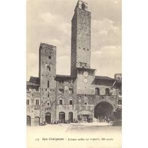   Postcard Palazzo del Podesta San Gimignano Italy 
