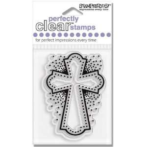  Dotted Cross Clear Rubber Stamp (SSC442)