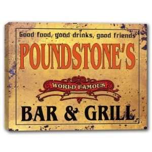  POUNDSTONES Family Name World Famous Bar & Grill 