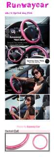 Runwaycar Spring day Pink Steering wheel cover Size  L   