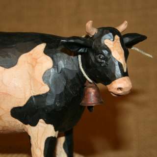 Resin Cow Box Country Farm Animal Figurine Collectible  