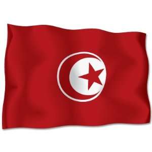 TUNISIA Flag car bumper sticker decal 6 wide x 4 high