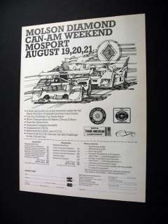 Molson Diamond Can Am Mosport Canada Race 1977 print Ad  