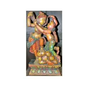  Colorfu Radha Krishna Statue Gift Carved Religious 