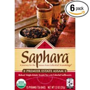 Saphara Premier Estate Assam, 15 Count 1.31 Ounce Boxes (Pack of 6 