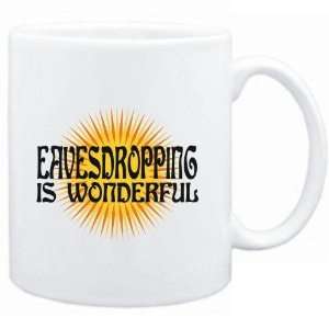  Mug White  Eavesdropping is wonderful  Hobbies Sports 