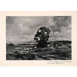 1909 Print Moors Wareham Claude Hayes Sheep Landscape Tree 