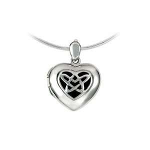   Celtic Heart Locket Necklace (length 18) Kit Heath Celtic Jewelry