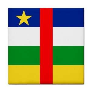  Central African Republic Flag Tile Trivet 