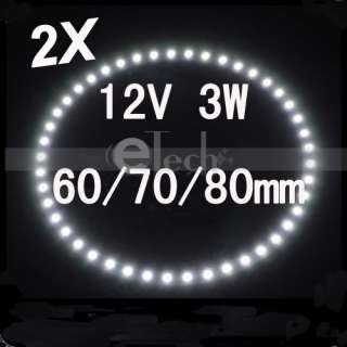 2X 12V 3W 60/70/80mm Car Angel Eyes headlight light 15/21/24 LED SMD 