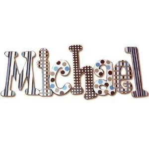  Blue Brownie Hand Painted Wall Letters: Home & Kitchen