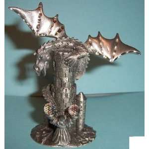    Spoontiques Pewter   Dragon, Wizard and Castle 