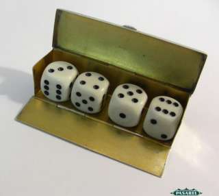 Novelty Sterling Silver Game Dice Box By Levi & Salaman Birmingham 