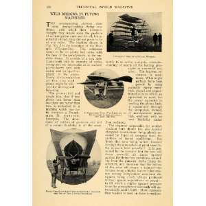  1912 Article Flying Machines Invention Airplane UNUSUAL 