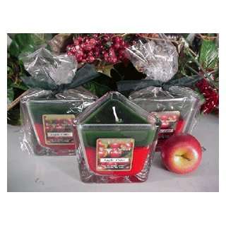  Apple Cider Scented Triangle Glass Jar Candle 7 Oz.