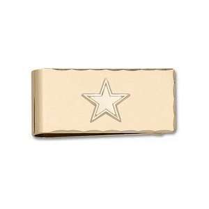   DALLAS COWBOYS STAR 5/8 ON Gold Plated MONEY CLIP