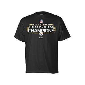   Pittsburgh Steelers 2010 Division Champions Locker Room T Shirt Large