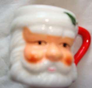 Set of 6 Santa & Snowman Christmas Mug Tree Ornaments  