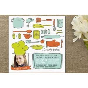  Le Petit Chef Childrens Birthday Party Invitations Toys 