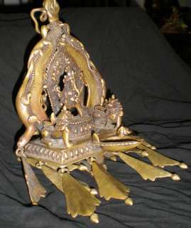 Old Tibet Tibetan Bronze Ganesh Buddha Oil Lamp  