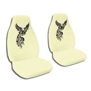  2 Cream Phoenix seat covers for a 2006 to 2011 Chevrolet 