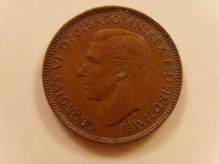 1939 FARTHING KING GEORGE VI BRITISH COIN FARTHING  