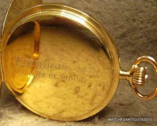   EBERHARD & Co. POCKET WATCH 18K SOLID GOLD PERFECT WORK ALL ORIGINAL