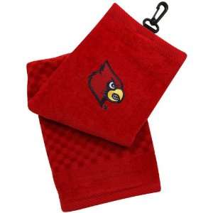  NCAA Louisville Cardinals Red Embroidered Team Logo Tri 