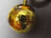 980 Triple Oxidized Gold Metal Crystal Medallion Lanvin Bracelet 