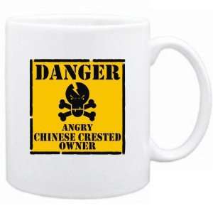   New  Danger : Angry Chinese Crested Owner  Mug Dog: Home & Kitchen