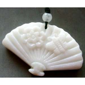  Chinese Jade Fan Butterfly Flower Pendant: Everything Else