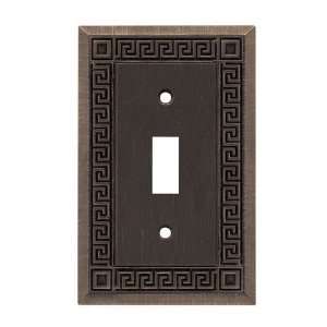  Greek key single toggle in brushed oil rubbed bronze: Home 