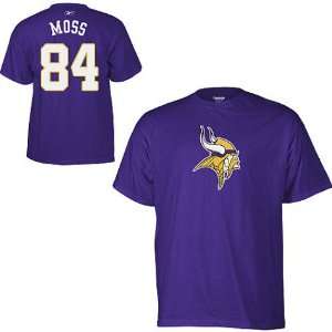  Mens Minnesota Vikings #84 Randy Moss Name and Number 