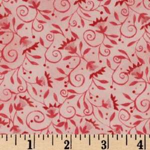  43 Wide A Bit Of Whimsy Flowering Vines Pink Fabric By 