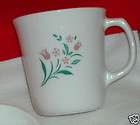 Corning Ware Summer Blush Pansy Floral Coffee Mugs  