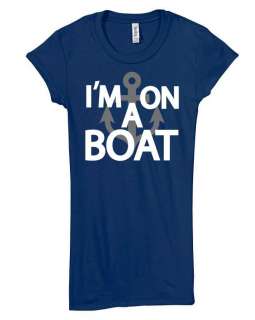 Juniors Crew Im On A Boat Short Sleeve Shirt S XXL  