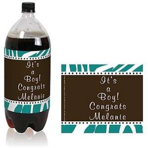  Baby Jungle Personalized Soda Bottle Labels   Qty 12 