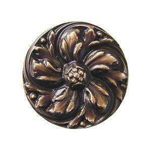  Chrysanthemum Cabinet Knob, Antique Solid Bronze: Home 