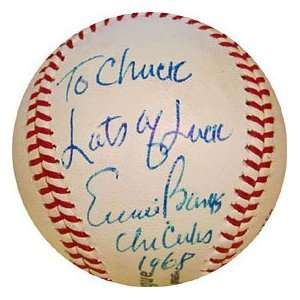   Cubs 1968, To Chuck Lots of Love Signed Baseball Sports Collectibles