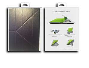 ipad 2 New Design Gift BLACK magnetic smart cover leather w wake sleep 