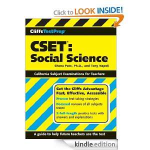 CliffsTestPrep CSET: Social Science: Shana Pate, Tony Napoli:  
