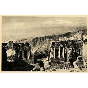  1943 Taormina Sicily Italy Sea Greek Amphitheatre Ruin 