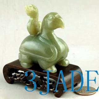 Natural Nephrite Jade Carving Sea Monster Figurine  