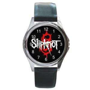 NEW* HOT SLIPKNOT Round Metal Watch Leather Band  