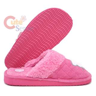 Sanrio Hello Kitty Pink Quilted Plush Slipper  One Size : Adult size 