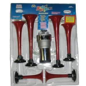 Wolo Model 470 Plastic Six Trumpet Musical Air Horn Kit , Plays Alm 