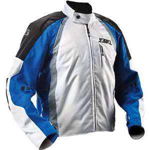   Mens Leather Sports Bike Motorcycle Jacket   Blue / Small Automotive