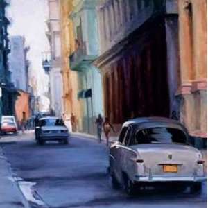  Keith Wicks: 24W by 24H : Slow Ride, Havana, Cuba CANVAS 
