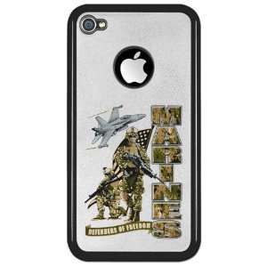 iPhone 4 or 4S Clear Case Black US Navy Marines Semper Fi Defenders Of 