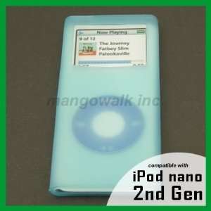  Blue Silicone Skin Case for new Apple iPod nano 2nd Gen 